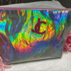 💕NEW Juicy Couture Holographic Makeup Cosmetics Bag!